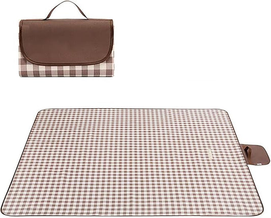 Wind Tour Waterproof Picnic Blanket with Carry Strap - Foldable Sandproof Outdoor Mat for Camping, Beach, Park - 59" x 7...