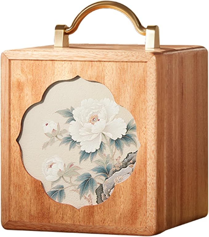 KAOTGOT Wooden Jewelry Box for Women Walnut Wooden Jewelry Box with handle 4-Tier Jewelry Organizer for Rings, Necklaces