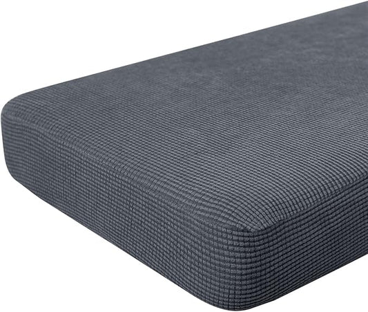 Hokway Large Couch Cushion Covers Stretch Cushion Covers Sofa Seat Cushion Slipcover Protector(Gray, Large)