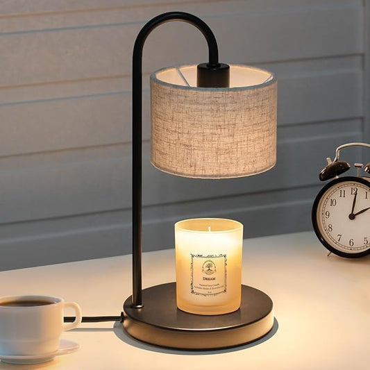 FINCMY Candle Warmer Lamp with Timer, Dimmable Candle Wax Warmer Candle Lamp Warmer for Scented Candles with 2 Bulbs, Moth...