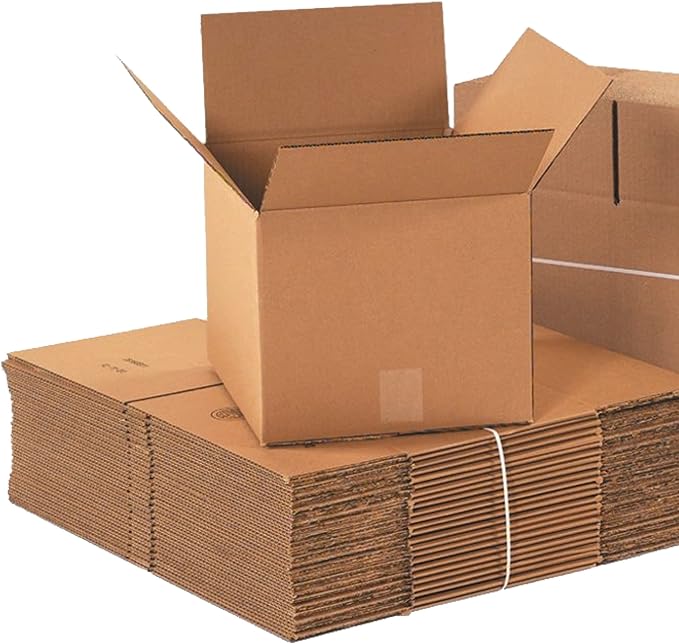 BOX USA Shipping Boxes Small 10"L x 10"W x 10"H 25-Pack, Cardboard Box for Shipping, Moving, Mailing, Packing, Packaging a...