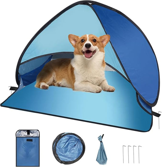 Dog Beach Tent for Pet Shade Pop Up Portable Mini Head Sun Shelters Canopy for Camping Outdoor Hiking Picnic Windproof Wat...