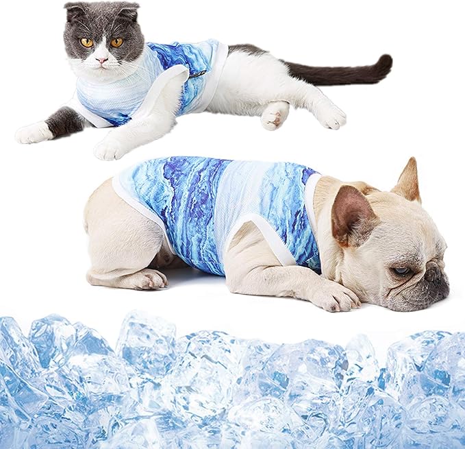 Dog Cooling Vest Shirts Breathable Cooling Jacket Anxiety Relief Sun Protection, Soft Dog Cool Coat for Small Medium Dogs ...