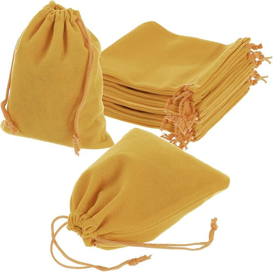 uxcell 20 Pcs Velvet Drawstring Bag, 4 x 5 Inch Jewelry Velvet Pouches Gift Bags for Wedding Party Favor Candy Jewelry Pac...