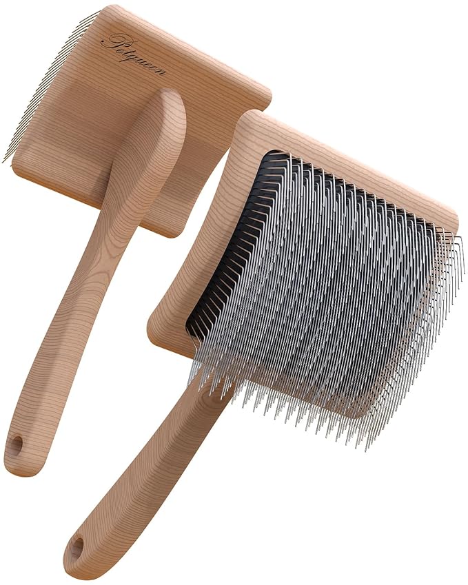 Petqueen Dog Slicker Brush for Large Dogs, Professional Doodles Brush for Poodles, Goldendoodles and Labradoodles - Easy t...