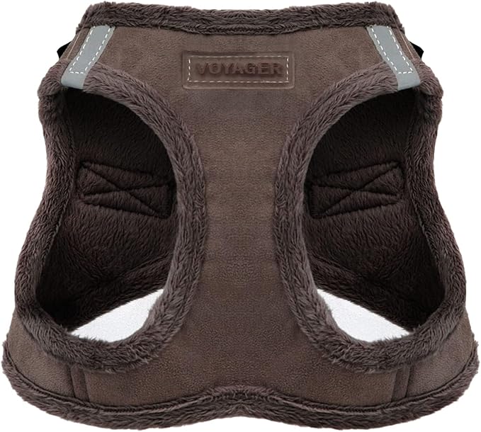 Best Pet Supplies - All Weather Plush, Reflective, No Pull Harness for Small, Medium Dogs, Cats - Secure with Hook & Loop ...