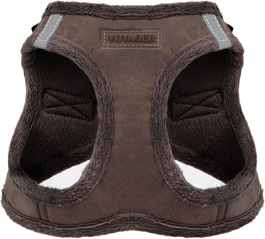 Best Pet Supplies - All Weather Plush, Reflective, No Pull Harness for Small, Medium Dogs, Cats - Secure with Hook & Loop ...