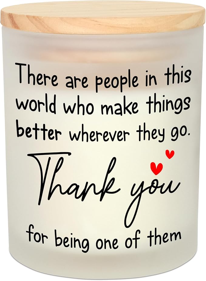 OASSIE Thank You Gifts for Women - Vanilla Lavender Candle 10 oz - Inspirational Teachers Day Birthday Retirement Nurse We...
