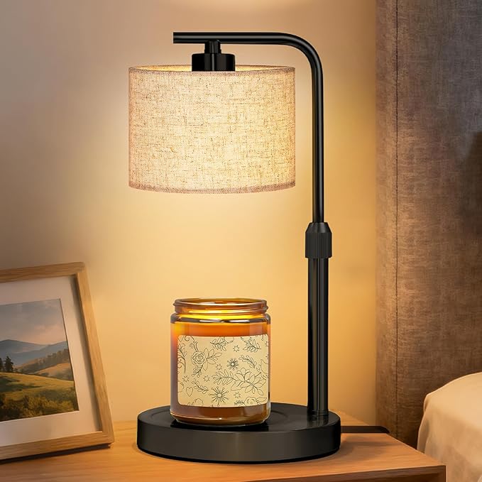Candle Warmer Lamp with Timer Dimmer, Height Adjustable Modern Farmhouse Candle Warmer, Electric Candle Lamp Warmer with 2...