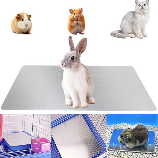 XIEHUZA Rabbit Cooling Pad, 12x8 in Self Cooling Mat for Hamster Guinea Pig Chinchilla Bunny Kitten Cat and Other Small An...