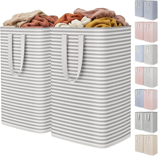 Lifewit 2 Pack Laundry Basket 80L Each, Collapsible Clothes Hamper with Reinforced Handles, Freestanding Waterproof Design...