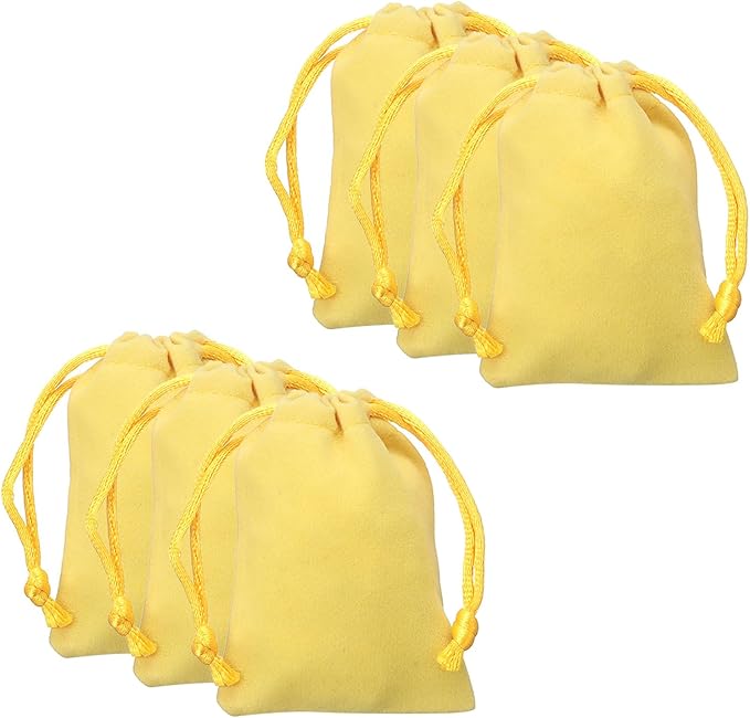 HARFINGTON 20pcs Velvet Gift Bags 2" x 2.8" Drawstring Jewelry Pouches Reusable Gift Packaging Storage Bags with Drawstrin...