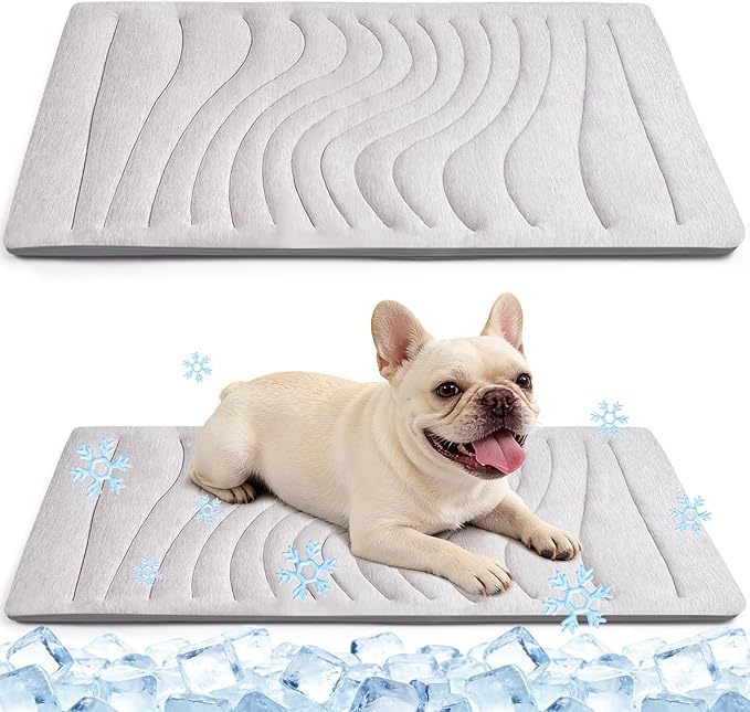 iFldnnry Dog Cooling Mat, 36"x23" Reversible Cooling Pad for Dogs Cats, Pressure Activated Pet Cooling Mat Indoor Outdoor,...