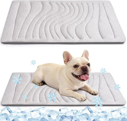 iFldnnry Dog Cooling Mat, 36"x23" Reversible Cooling Pad for Dogs Cats, Pressure Activated Pet Cooling Mat Indoor Outdoor,...