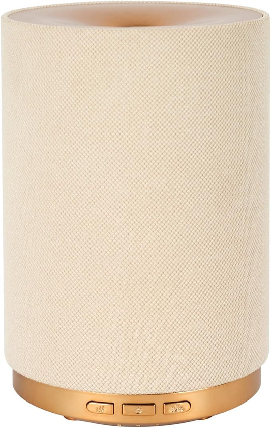 Fabric Essential Oil Diffuser, 110ml Aroma Diffuser with Night Light, 2 Mist Modes, 3 Light Settings, 4 Timer Modes, Auto ...