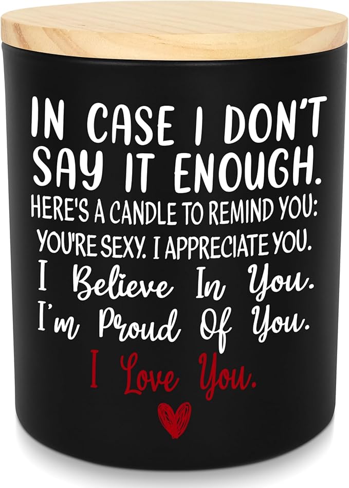 TEEZWONDER Anniversary Wedding Gifts for Women Men - Long Lasting Vanilla Lavender Candle 10 Oz - Romantic Gifts for Him H...
