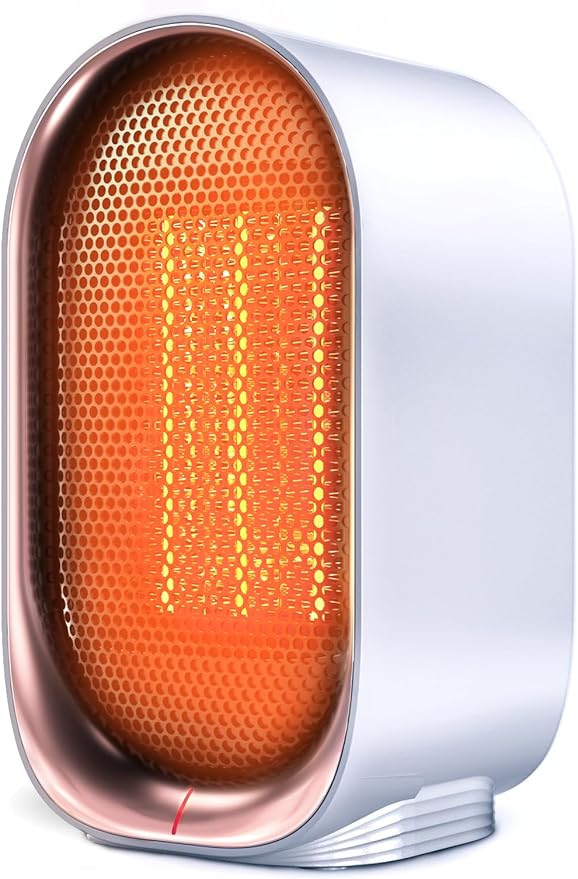 Space Heater, Portable Small Heaters for Indoor Use, Electric Desk Heater with Overheat and Tip-Over Protection, Mini Pers...