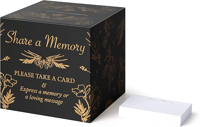 Share A Memory Card Box Set | 50 Memorial Cards for Celebration of Life, Funeral, Guest Book, Graduation, Retirement, Birt...