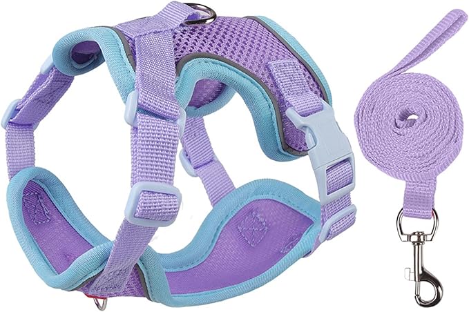 Muejjur Cat Harness and Leash Set for Walking – Escape-Proof Reflective Vest for Cats and Small Dogs, Adjustable Soft Air ...