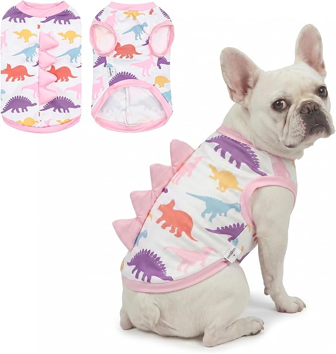 UNIPUP Dinosaur Costume UPF 50+ Sun Protection Dog Shirt - Sleeveless Cooling Vest for Medium Dogs Girl, Quick-Dry Pet T-S...
