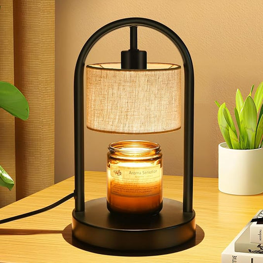 Omnikerlight Candle Warmer Lamp with Timer, Dimmable Candle Lamp Warmer for Jar Candles, Wax Warmer with 2 Bulbs, Birthday...