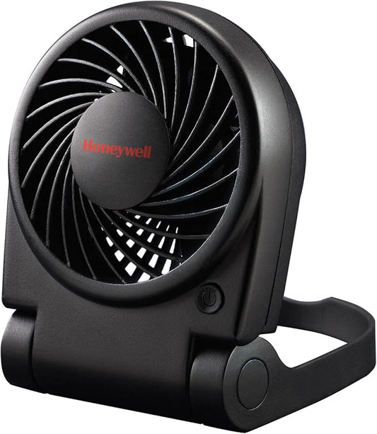 Honeywell HTF090B Turbo On-the-Go Personal Fan, Black – Small Portable Fan for Travel