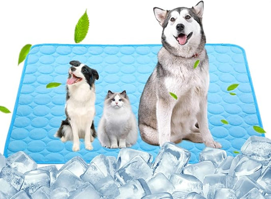 SOMOYA Dog Self Cooling Mat Pet Washable Cooling Pads Blanket Sleeping Kennel Mat,Ice Silk Sleep Mat Pad Non-Toxic Breatha...