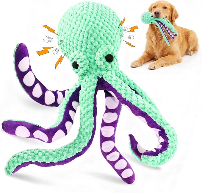 Fuufome Large Squeaky Dog Toys- Plush Dog Toys with Soft Fabric for Small, Medium, and Large Dogs Daily Companionship, Tra...