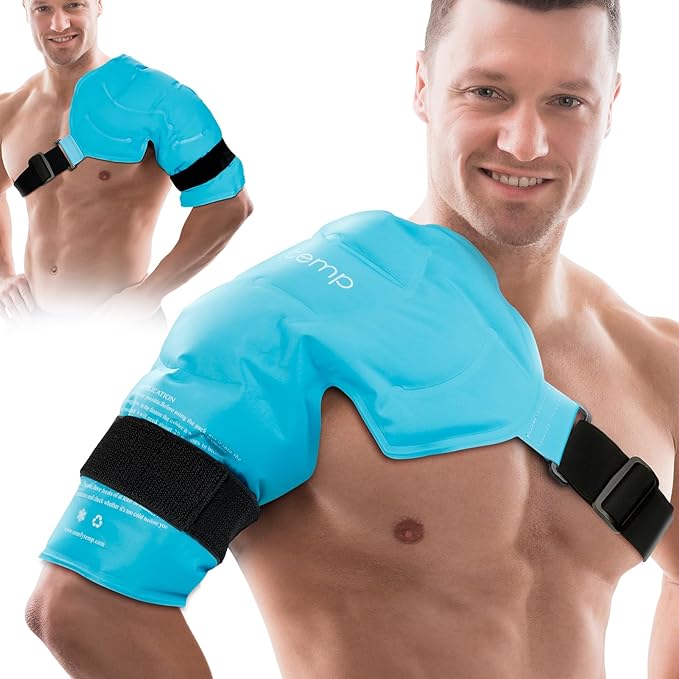 Comfytemp Shoulder Ice Pack Rotator Cuff Cold Therapy Wrap, FSA Eligible HSA, Gel Packs for Injuries Reusable Hot Cold Com...