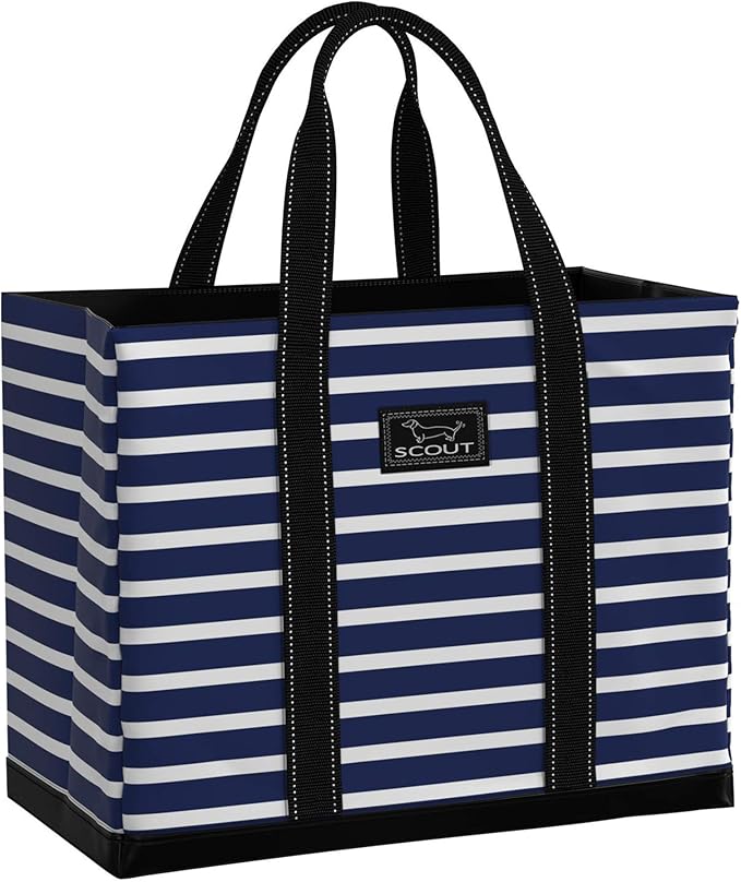 SCOUT Original Deano Tote - Durable Lightweight Open Top Beach, Pool & Lake Bag, Inside Zip Pocket, Folds Flat