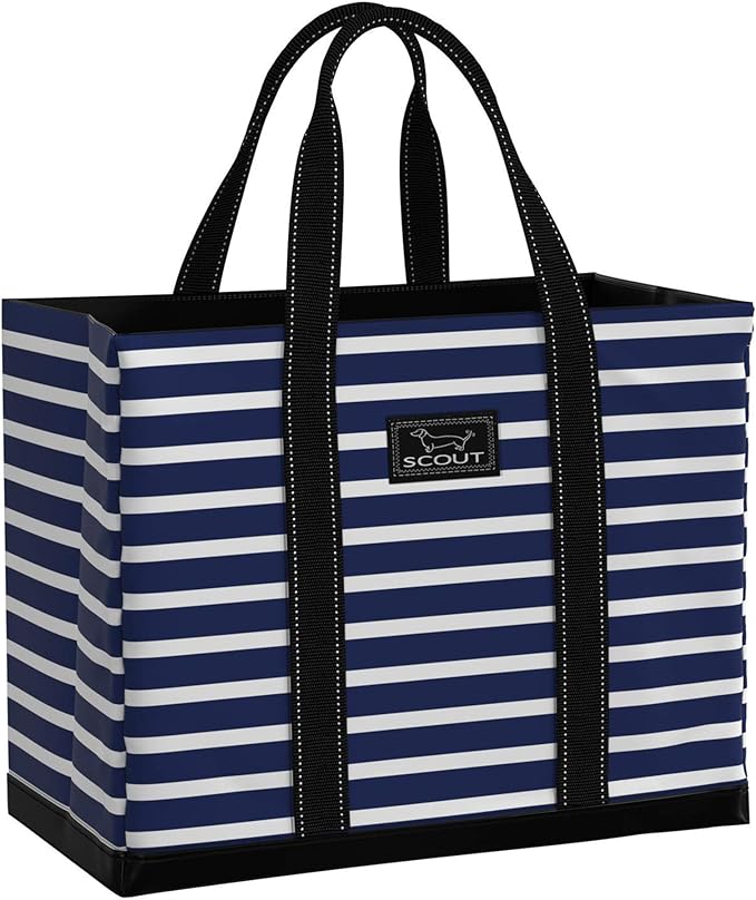 SCOUT Original Deano Tote - Durable Lightweight Open Top Beach, Pool & Lake Bag, Inside Zip Pocket, Folds Flat