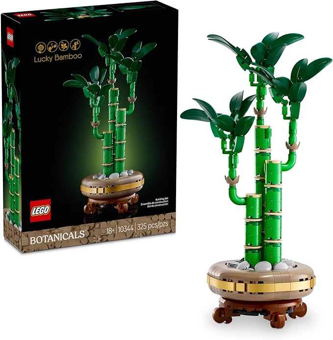LEGO Botanicals Lucky Bamboo Building Set - Artificial Plant for Indoor Home Décor, Adults Ages 18+ - Gift for Birthdays f...