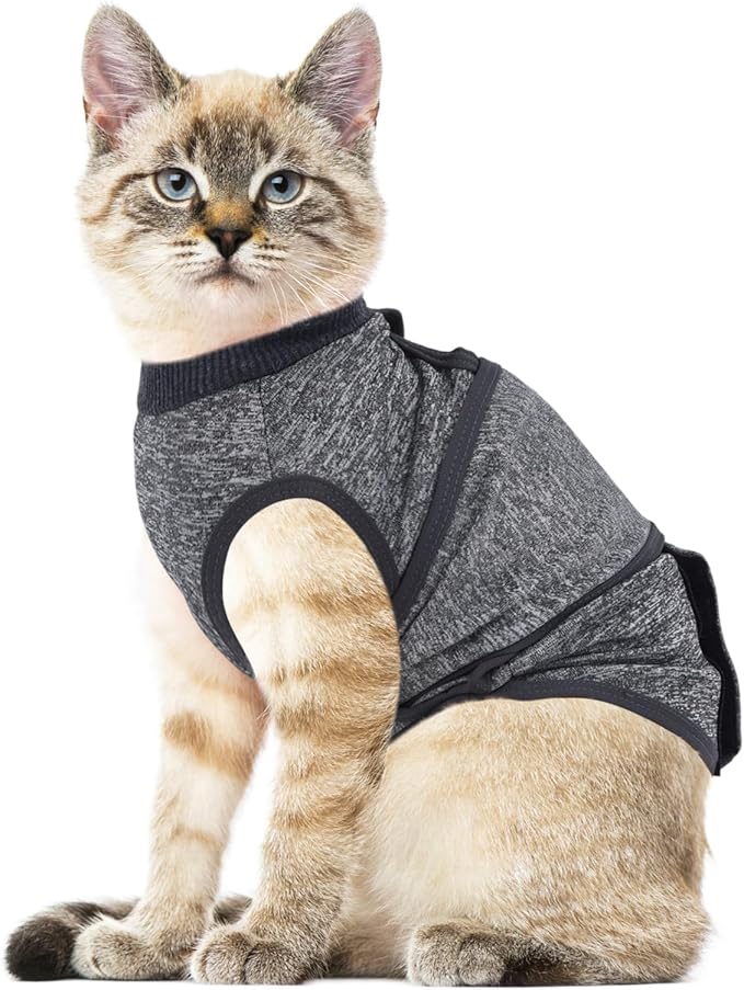 SoeKoa Cat Anxiety Jacket, Anxiety Vest for Cats, Jackets for Cats Only, Self-Adhesive Adjustable Pet Cat Calming Wrap Shi...