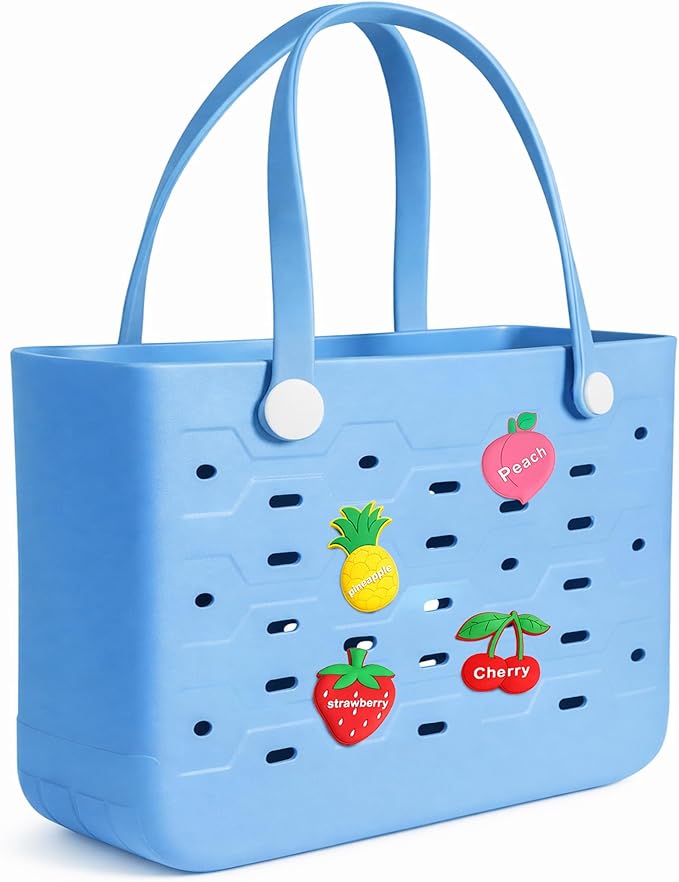 Beach Tote Bag for Women - Chic & Durable EVA Rubber Beach Bag Waterproof, Sandproof Cave Bags, Large Capacity Pool Bag wi...
