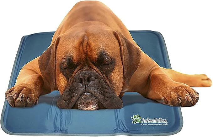 The Green Pet Shop Cooling Pet Mat / Pad - Patented Pressure-Activated Cool Gel Technology - Help Your Dog Stay Cool - Pre...