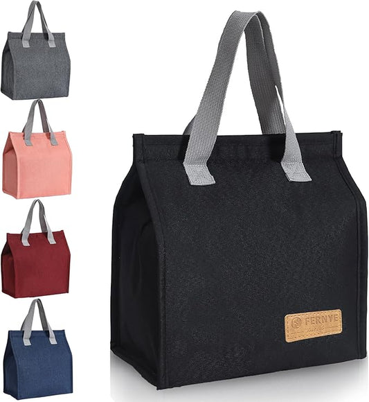 FERNYE Lunch Bag for Women/Men,Waterproof Reusable Portable Lunch Tote,Lunch Box Bag.Thermal Cooler Bag Ideal for Work/Par...
