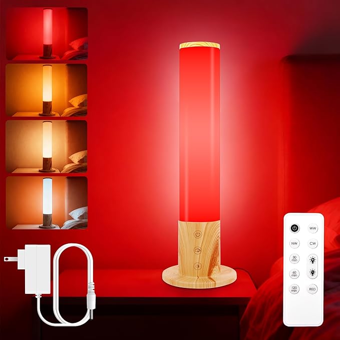 670nm Red Light Therapy & 10,000 Lux Sun Lamp – Dual Mode Happy Light & Sunlight Lamp for Sleep, Relaxation,with Remote Co...