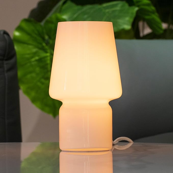 SUREYOND Mushroom Lamp,Mother's Day Gifts,Small Table Lamp,Cute Nightstand Kitchen Mini Lamp,Glass Table Lamp,Suitable for...