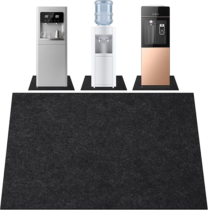 23.6x19.7 Inch Felt Water Cooler Mat,Water Cooler Mat for Hardwood Floor and Countertop Protector, Waterproof Mat for Mini...