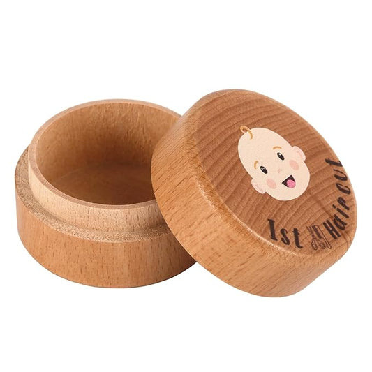 Baby's First Hair Keepsake Box, Wooden Fetal Hair Collection Box Cute Hair Keepsake Box Baby Keepsake Box for Baby Shower ...