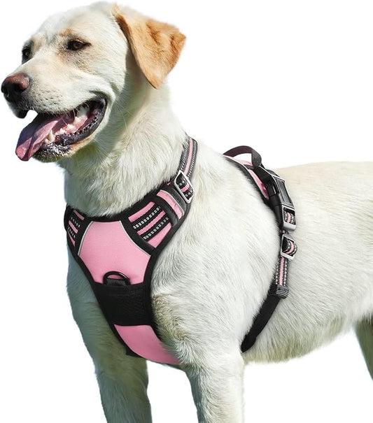 Eagloo Dog Harness for Large Dogs, No Pull Service Vest with Reflective Strips and Control Handle, Adjustable and Comforta...