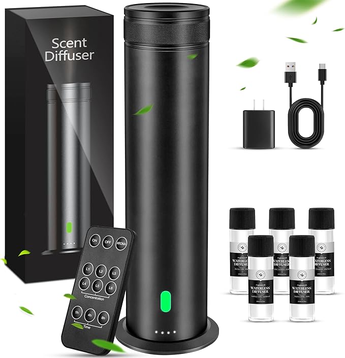 Waterless Scent Diffuser Starter Kit - Suitable for Home and Hotel Series Air Diffuser, 800 Square Inches of Coverage, 5 K...