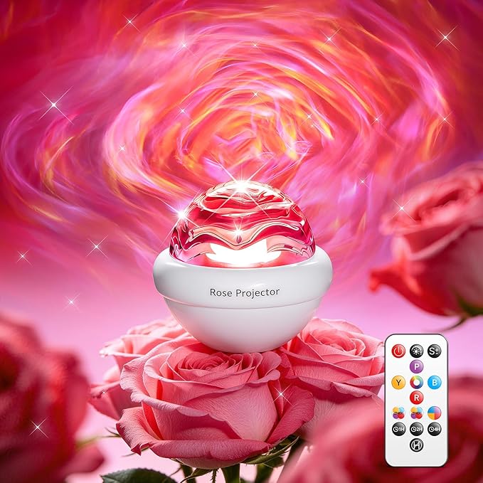 PIKOY Ambient Lighting with 11 Mixed+4 Solid Colors for Teen Girl Gifts Trendy Stuff Rose Flower Mood Light Sunset Lamp Di...