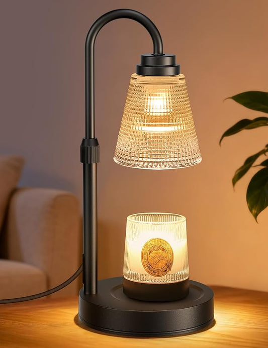 Candle Warmer Lamp with Timer Dimmable, Adjustable Height Wax Melts Warmer for Jar Candles, Housewarming, Birthday, for Wo...