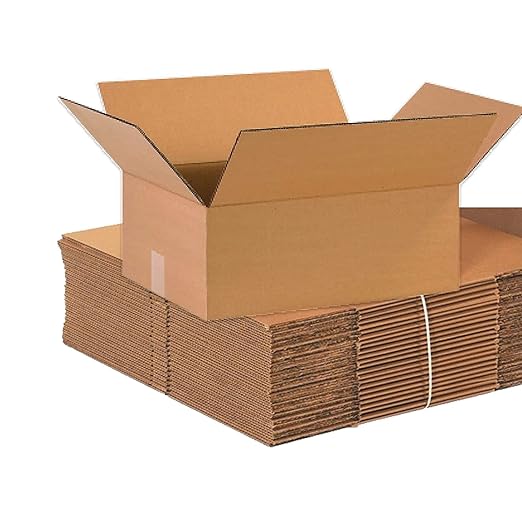 BOX USA 16 x 12 x 6 Corrugated Cardboard Boxes, Flat 16"L x 12"W x 6"H, Pack of 25 | Shipping, Packaging, Moving, Storage ...