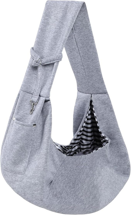 Dog Carrier Sling - Reversible Puppy Carrier Purse with Storage Pocket, Hand-Free Dog Sling Carrier for Carry Small Dogs a...