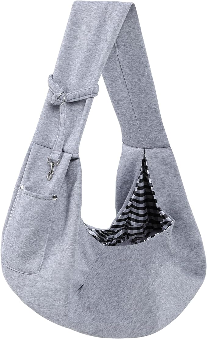 Dog Carrier Sling - Reversible Puppy Carrier Purse with Storage Pocket, Hand-Free Dog Sling Carrier for Carry Small Dogs a...