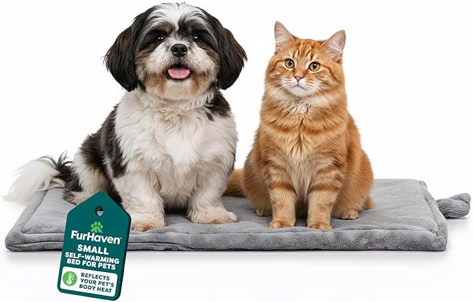 FurHaven ThermaNAP Self Warming Cat Mat, Dog Bed for Crates with Self-Warming Technology for Cozy Rest, Fully Machine Wash...