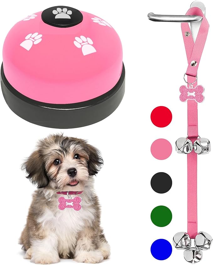 KEXIAVA 2 Pack Dog Door Bells Dog Doorbell to go Outside Puppy Train Bell for Dogs to Ring to go Potty Puppy Toilet Traini...