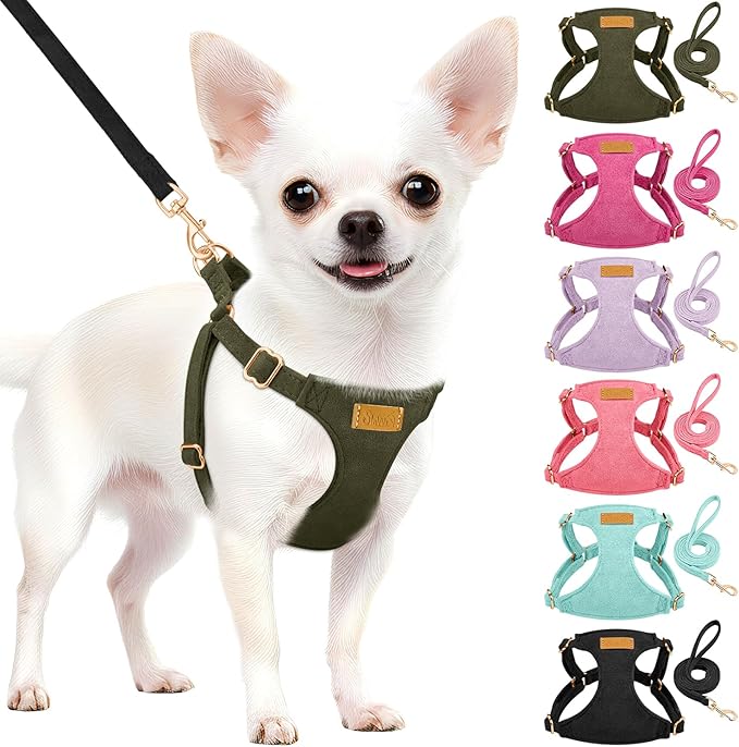 Lukovee No Pull Small Dog Harness with Leash - Lightweight Soft Puppy Vest Harnesses, Adjustable Pet Harnesses for Puppy S...